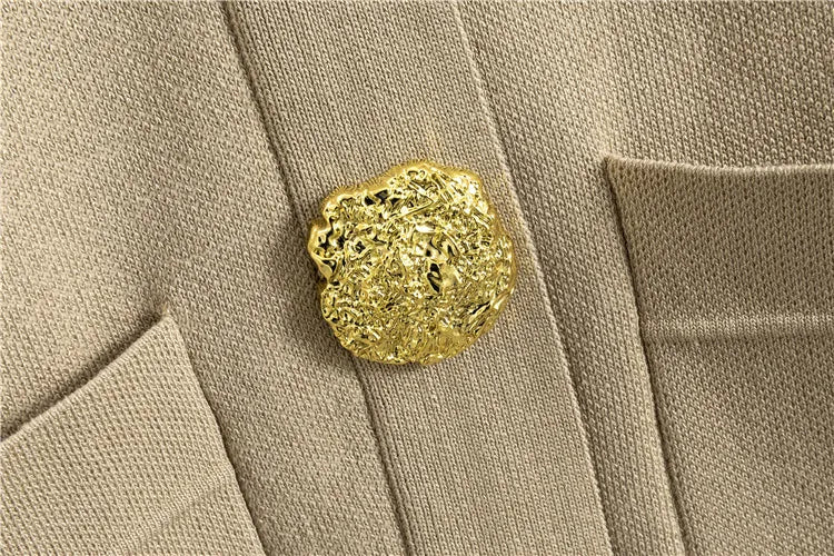 Ensemble HÉRITAGE | Cardigan Maille à Boutons Dorés & Pantalon Large