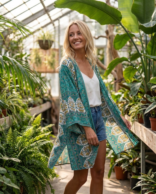 Kimono Cardigan Bohème "Sakura Bloom"